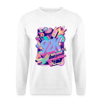 Neon Retro Teaser des années 90 Y2K - Sweat-shirt Unisexe - blanc - Devant