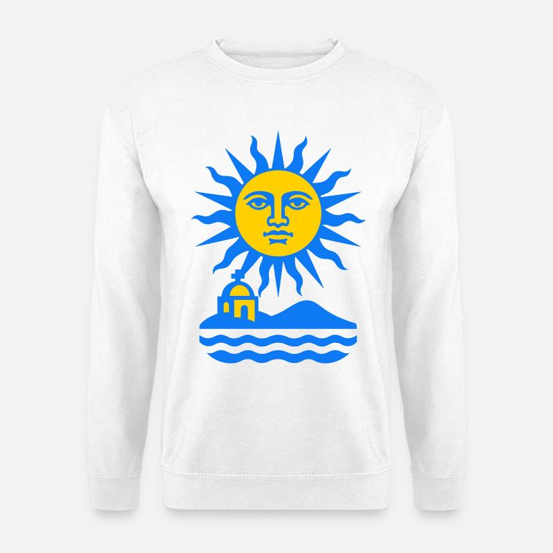 Greece Sun Art - Unisex Pullover - Weiß