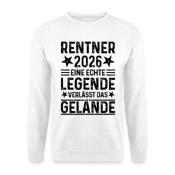 Retraités 2026 - Une légende quitte le site - Sweat-shirt Unisexe - blanc - Devant