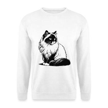 Ragdoll Katze Design – Sanft, groß und bezaubernd - Unisex Pullover - Weiß - Vorne