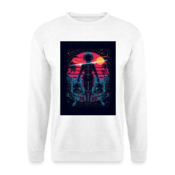 Astronaut Neon Sunset - Unisex Sweatshirt - white - Front