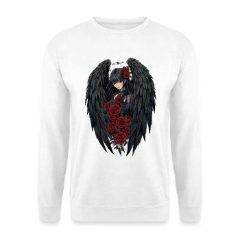 Nachtengel Rosenflügel - Unisex Pullover - Weiß - Vorne