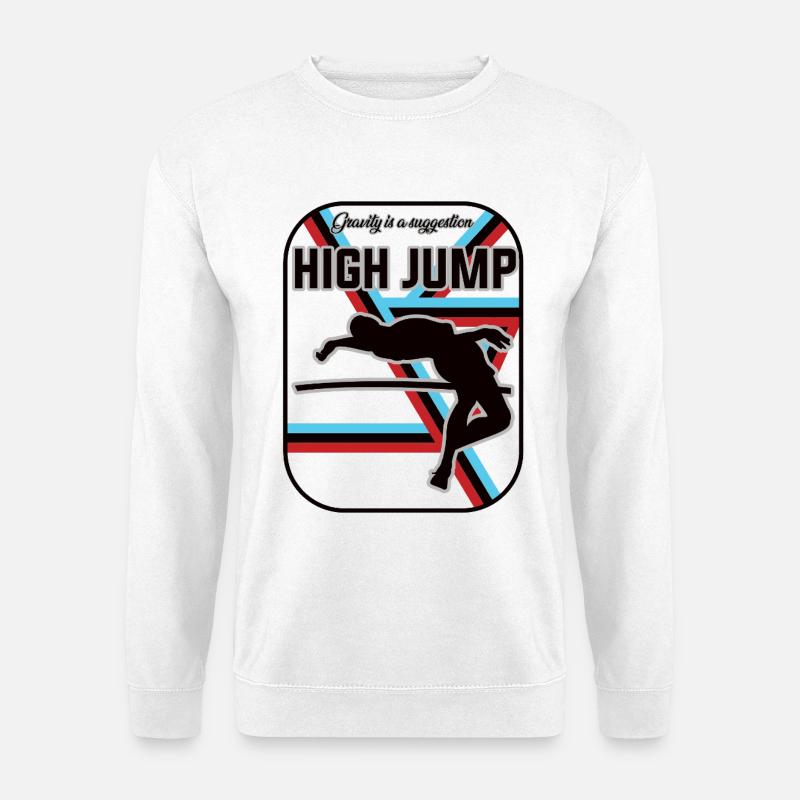 Hochsprung Design – Fly over your limits - Unisex Pullover - Weiß