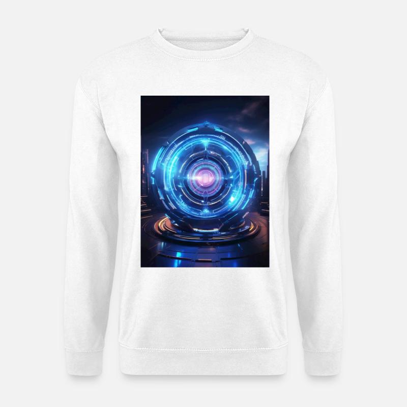 Halschakra – Vishuddha: Stimme des Geistes - Unisex Pullover - Weiß