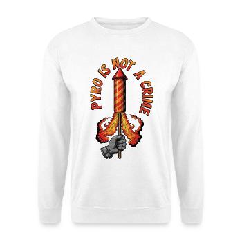 Pyro Ist Kein Verbrechen - Unisex Pullover - Weiß - Vorne