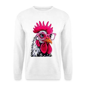 Poulet - Sweat-shirt Unisexe - blanc - Devant