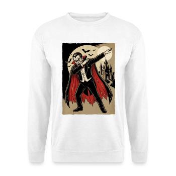 Dabbing Vampire – Funny Horror Cartoon - Unisex Sweatshirt - white - Front