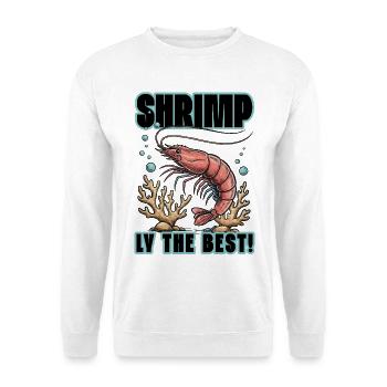 Humour Crevette Shrimply The Best - Sweat-shirt Unisexe - blanc - Devant