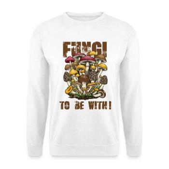Champignons Couleur (Fungi To Be With) - Sweat-shirt Unisexe - blanc - Devant