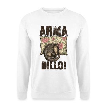 Gürteltier, Gürteltier, Vintage Ornate Gürteltier - Unisex Pullover - Weiß - Vorne
