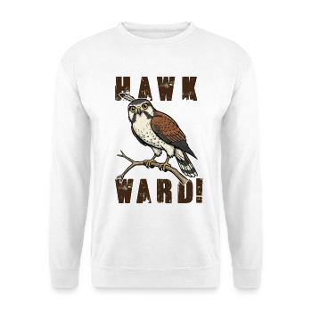 Vintage Hawkward Hawk Humor - Unisex Sweatshirt - white - Front