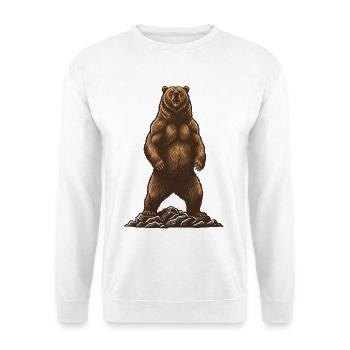 Majestic Grizzly Bear Power Wild - Unisex Sweatshirt - white - Front