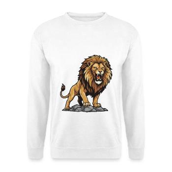 Lion on his Rock (King of the Jungle) - Unisex Sweatshirt - white - Front