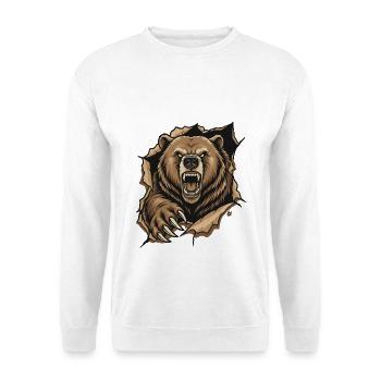 Grunding-Grizzlybär-Wildklaue - Unisex Pullover - Weiß - Vorne