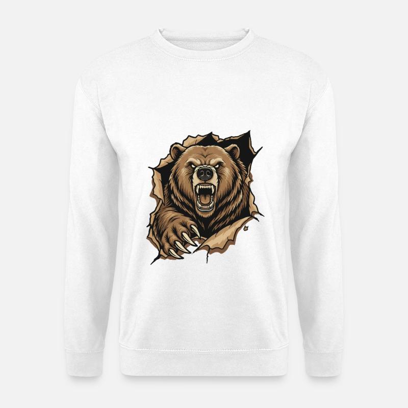 Grunding-Grizzlybär-Wildklaue - Unisex Pullover - Weiß