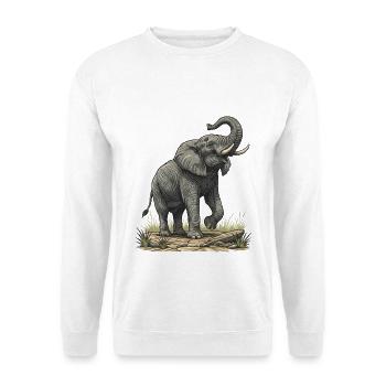 Majestic Elephant Vintage Safari - Unisex Sweatshirt - white - Front