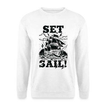 Set Sail Tempête Noire Vintage - Sweat-shirt Unisexe - blanc - Devant