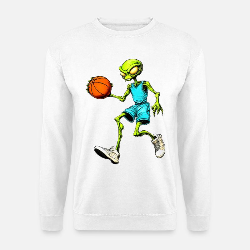 Aliens Basketball - Unisex Pullover - Weiß
