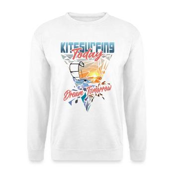 Kitesurfen Heute Traum Morgen - Unisex Pullover - Weiß - Vorne