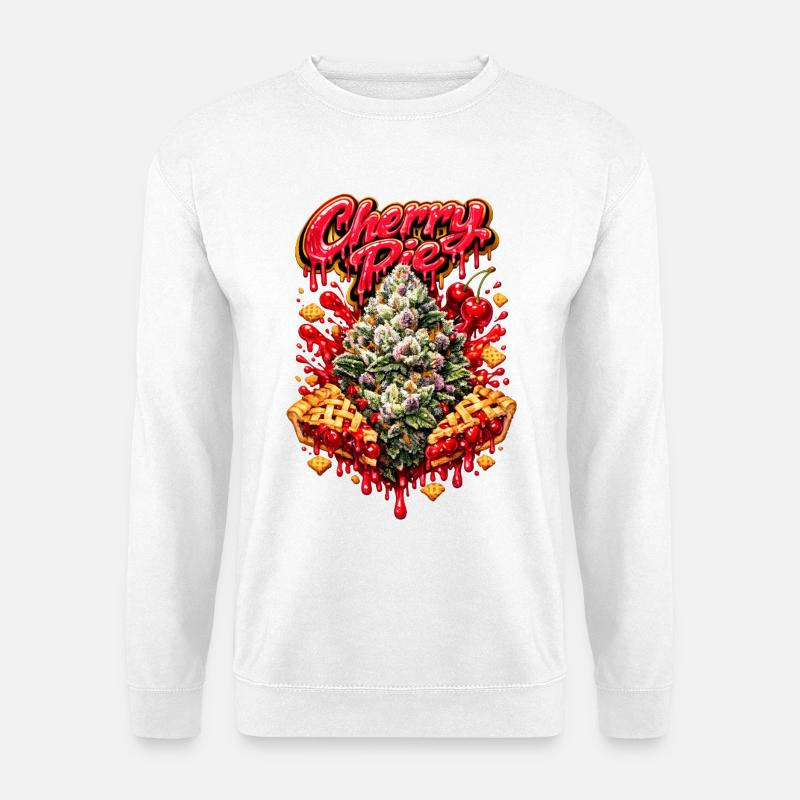 Cherry Pie Graffiti Print - Unisex Sweatshirt - white