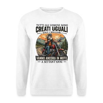Motorrad Legende – Mit 70 Jahren noch im Sattel - Unisex Pullover - Weiß - Vorne