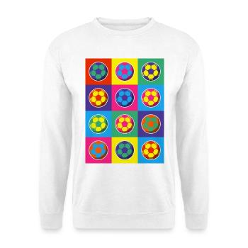 Motif de football Pop Art - Sweat-shirt Unisexe - blanc - Devant