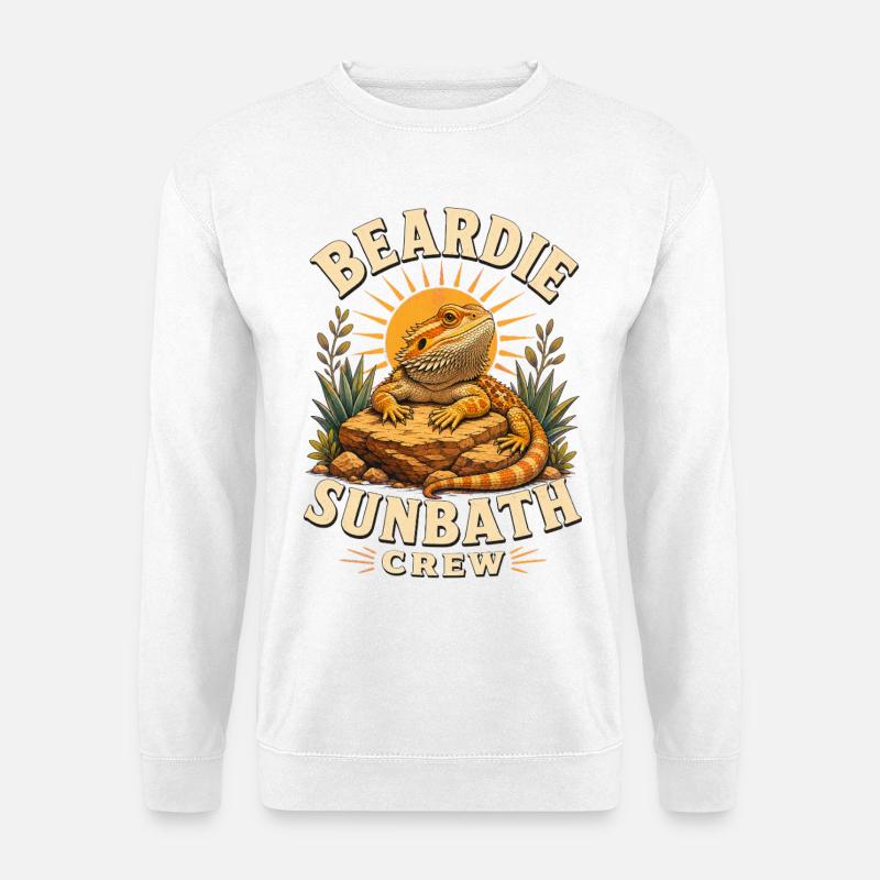 BEARDIE SUNBATH CREW - Unisex Pullover - Weiß