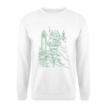 sommer eis - Unisex Sweatshirt - white - Front
