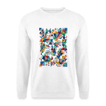 Mosaïque de couleurs abstraites - Sweat-shirt Unisexe - blanc - Devant