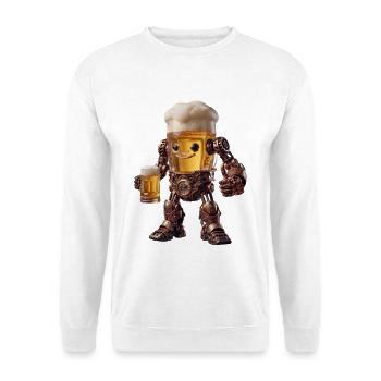 Robot de bière steampunk - Sweat-shirt Unisexe - blanc - Devant