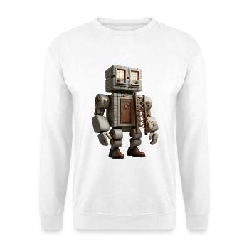 Brickhouse Bot avec porte et échelle - Sweat-shirt Unisexe - blanc - Devant