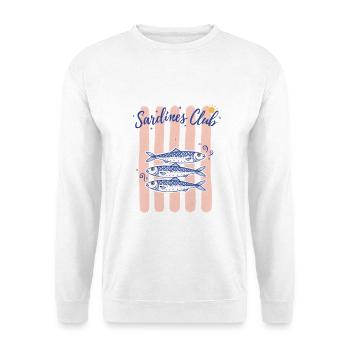 Sardines Club - Design Vintage Mer - Sweat-shirt Unisexe - blanc - Devant