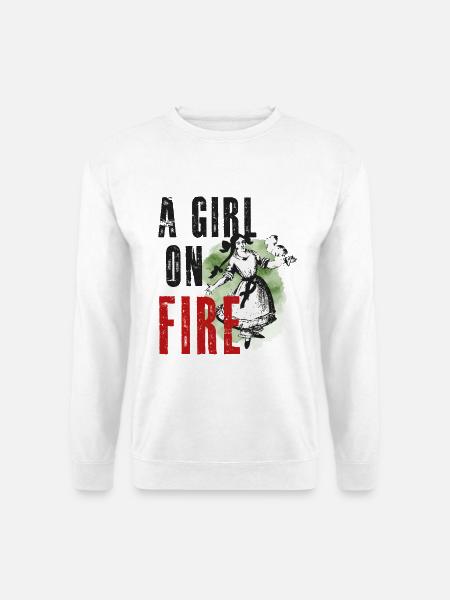 Paulinchen - A Girl On Fire - - Unisex Pullover - Weiß