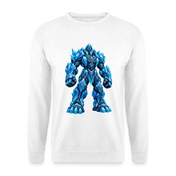 Eisgolem Kristallkraft - Unisex Pullover - Weiß - Vorne - Alina (178cm) & Michal (187cm)
