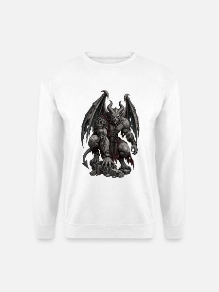 Dämonischer Flügelkrieger - Unisex Pullover - Weiß
