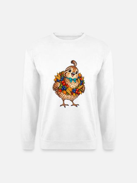 Küken im Blumenkranz - Unisex Pullover - Weiß