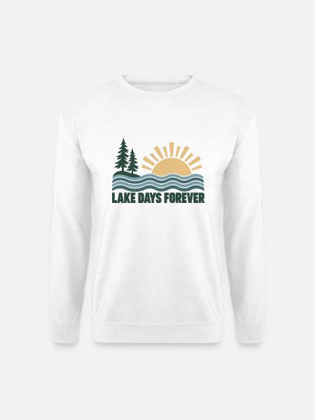 Lake Days Forever - Unisex Pullover - Weiß