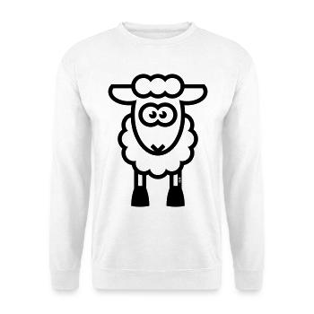 Schaf / Schäfchen / Lamm / Lämmchen (Black) - Unisex Pullover - Weiß - Vorne - Alina (178cm) & Michal (187cm)