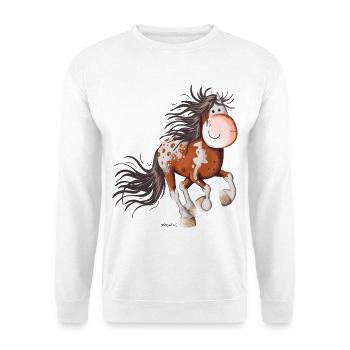 Happy Appaloosa - Sweat-shirt Unisexe - blanc - Devant