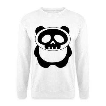 Panda-Totenkopf - Unisex Pullover - Weiß - Vorne