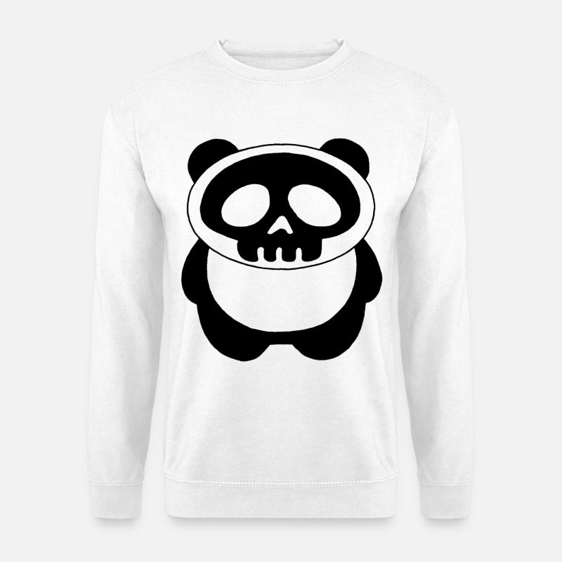 Panda-Totenkopf - Unisex Pullover - Weiß