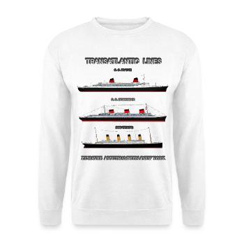 TRANSATLANTIC LINES Louis RUNEMBERG © Adagp - Unisex Sweatshirt - white - Front