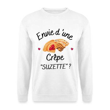 crepe, craving a pancake suzette. - Unisex Sweatshirt - white - Front