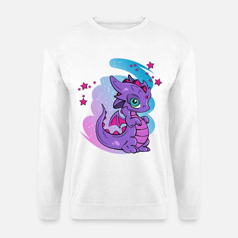 liebender Fantasy-Drache - Unisex Pullover - Weiß