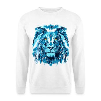 Blauer Löwe - Grosskatze - Wildlife - Sternzeichen - Unisex Pullover - Weiß - Vorne