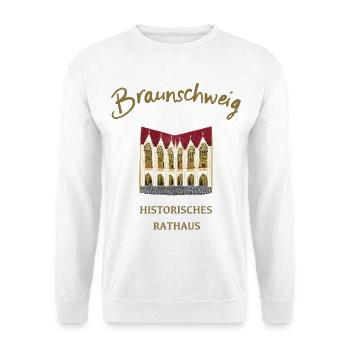 Hôtel de ville de Braunschweig, Basse-Saxe - Sweat-shirt Unisexe - blanc - Devant