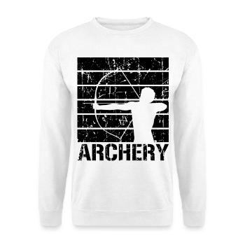 Bogenschießen - Unisex Pullover - Weiß - Vorne