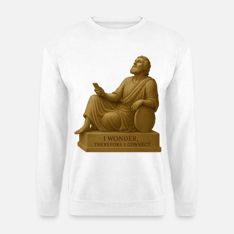 Philosophischer Denkerschmuck  - Unisex Pullover - Weiß