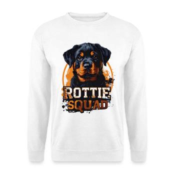 Rottie Squad – Conception Rottweiler solide - Sweat-shirt Unisexe - blanc - Devant