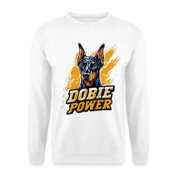 Doberman Head Dobie Power - Unisex Sweatshirt - white - Front